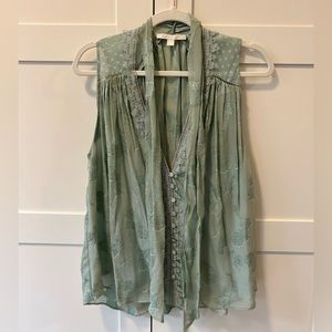 Jonathan Simkhai green blouse perfect condition